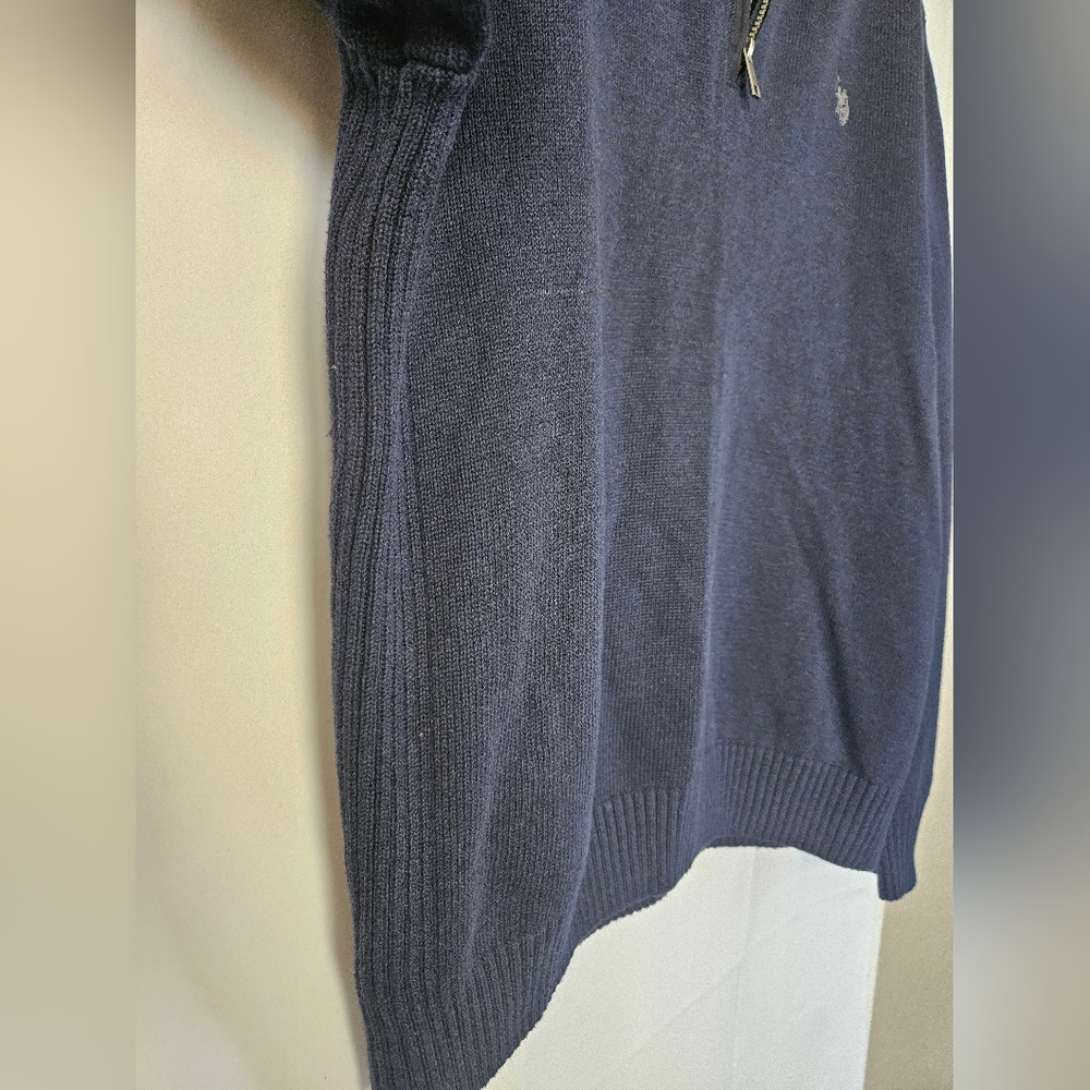 US Polo Association quarter zip pullover navy sweater size XL - Picture 5 of 9
